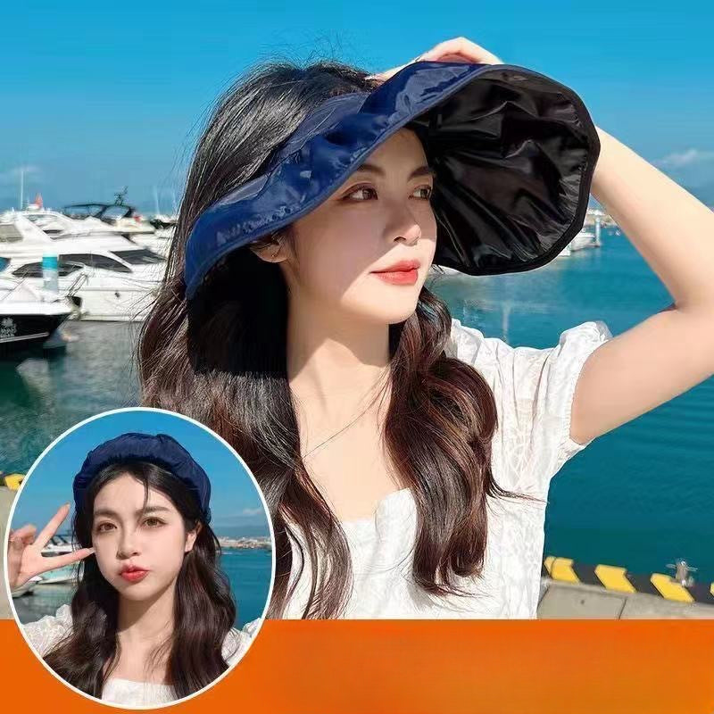 Wholesale Summer Vinyl Shell Hat Dual-use Hairband Sunshade Empty Hat